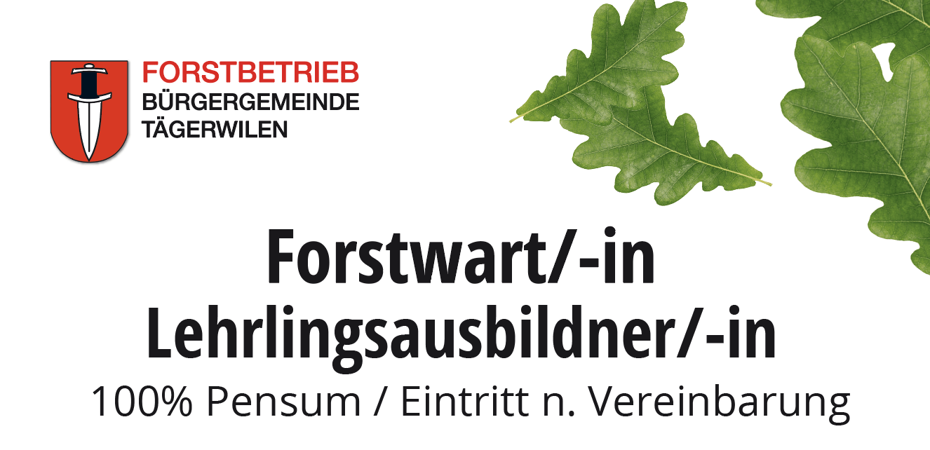 Wir Suchen Ein Forstwart Eine Forstwartin B Rgergemeinde T Gerwilen